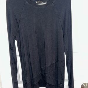 Athleta Classic Black Crew Neck Top